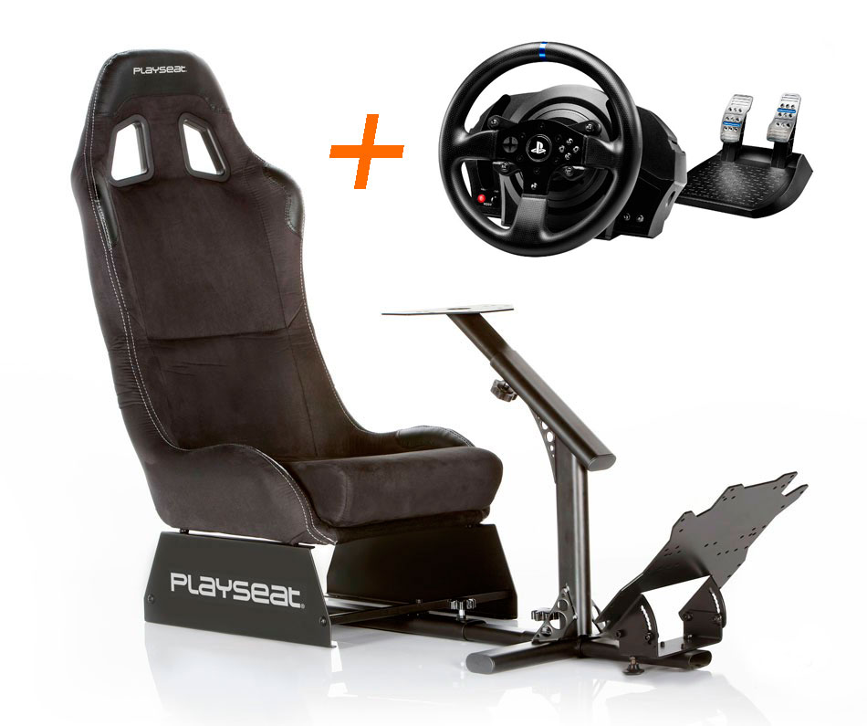 Playseater Pack Playseat Spielsitz Alcántara + Lenkrad Thrustmaster T300 RS