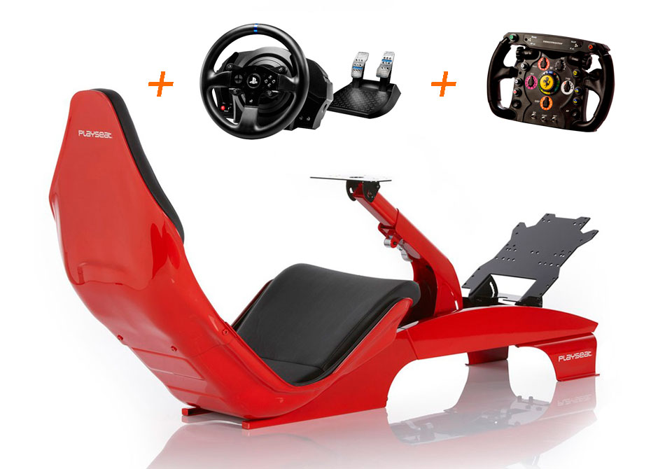 Playseater Pack Playseat Spielsitz F1 rot + Lenkrad T300 RS + Ferrari F1 Add-On